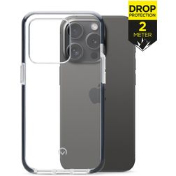 Mobilize Shatterproof Coque iPhone 15 Pro Coque arrière Rigide Anti-Chocs - Transparent / Noir