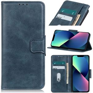 Mobigear Classy Housse iPhone 14 Etui Porte-Monnaie - Bleu