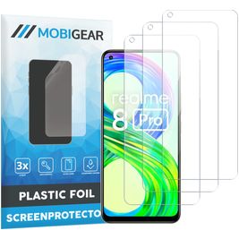 Mobigear Realme 8 Pro Protection d'écran Film - Compatible Coque (Lot de 3)