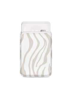 MIO - Porte Cartes en - 3 Cartes - Compatible MagSafe - Sandy Zebra