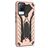 Mobigear Armor Stand Vivo V21 Plastique rigide Coque arrière Antichoc avec béquille - Rose doré
