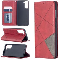 Mobigear Rhombus Slim Samsung Galaxy S21 Étui - Rouge