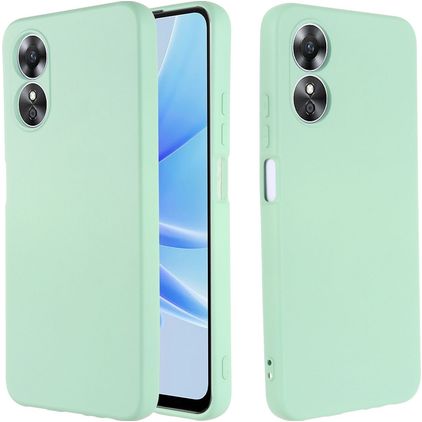 Mobigear Rubber Touch Coque OPPO A17 Coque arrière en Silicone - Vert