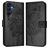 Mobigear Flowers Housse Samsung Galaxy A17 Etui Porte-Monnaie - Noir