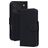 Mobiparts Wallet Housse iPhone 17 Pro MagSafe Etui en Cuir Véritable Porte-Monnaie - Noir
