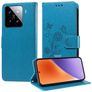 Mobigear Flowers Housse Xiaomi 15 Etui Porte-Monnaie - Bleu