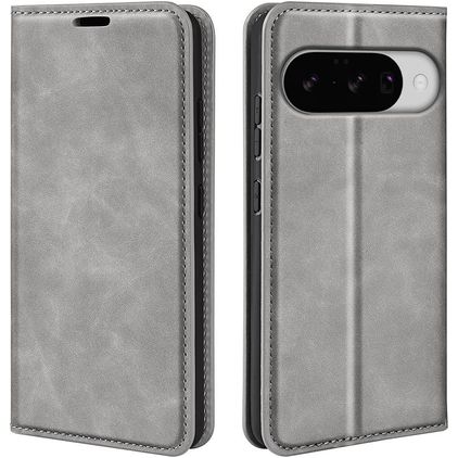 Mobigear Retro Slim Housse Google Pixel 10 Etui Porte-Monnaie - Gris