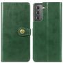 Mobigear Snap Button Housse Samsung Galaxy S21 Plus Etui Porte-Monnaie - Vert