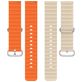 Mobigear Ocean Bracelet Silicone Smartwatch Fermeture boucle ardillon - Connexion universelle de 20 mm - Orange / Lumière stellaire