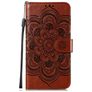 Mobigear Mandala Housse Motorola Moto E6s (2020) Etui Porte-Monnaie - Marron