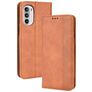 Mobigear Sensation Housse Motorola Moto G52 Etui Porte-Monnaie - Marron
