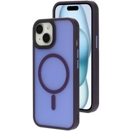 Mobiparts Hardcover Coque iPhone 15 MagSafe Coque arrière Rigide - Satin Purple