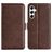 Mobigear Slim Magnet Samsung Galaxy A35 Étui Portefeuille - Marron
