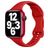 Mobigear Sport Slim Bracelet Silicone Apple Watch Fermeture à clou et passant - 49/46/45/44 mm - Rouge