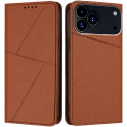 Mobigear Frosted Flip Housse iPhone 17 Pro Etui Porte-Monnaie - Marron
