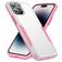 Mobigear Heavy Armor Coque iPhone 14 Pro Coque arrière Rigide Anti-Chocs - Blanc / Rose