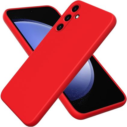 Mobigear Colors Coque Samsung Galaxy A35 Coque arrière en Silicone - Rouge