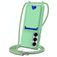 Mobigear Lanyard Card Samsung Galaxy S26 Coque avec cordon en Silicone et Porte-Cartes - Vert