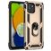 Mobigear Armor Ring Samsung Galaxy A03 Plastique rigide Coque arrière Antichoc avec bague de maintien - Or