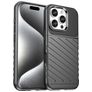 Mobigear Groove Coque iPhone 16 Pro Coque arrière en TPU Souple - Noir