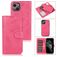 Mobigear Wallet Housse iPhone 15 Etui avec Coque Détachable Porte-Monnaie - Rose
