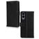 Mobilize Wallet Housse Samsung Galaxy S25 Edge Etui en Cuir Véritable Porte-Monnaie - Noir