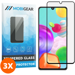 Mobigear Premium Samsung Galaxy A41 Verre trempé Protection d'écran - Compatible Coque - Noir (Lot de 3)