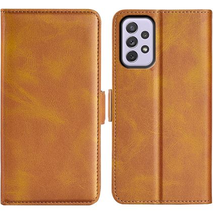 Mobigear Slim Magnet Samsung Galaxy A73 Étui Portefeuille - Cognac
