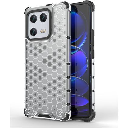 Mobigear Honeycomb Xiaomi 13 Pro Plastique rigide Coque arrière Antichoc - Blanc