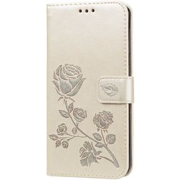 Mobigear Roses Samsung Galaxy A10 Étui Portefeuille - Or