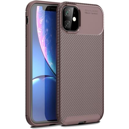 Mobigear Racing iPhone 12 Pro Max TPU souple Coque arrière - Marron