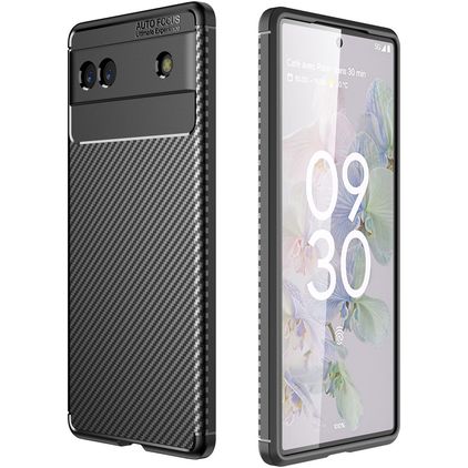 Mobigear Racing Coque Google Pixel 6a Coque arrière en TPU Souple - Noir