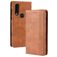 Mobigear Sensation Housse Motorola One Action Etui Porte-Monnaie - Cognac