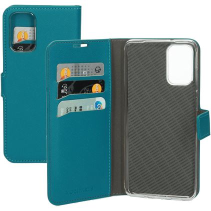 Mobiparts Saffiano Wallet Samsung Galaxy S20 Plus Étui Portefeuille - Turquoise