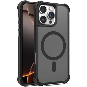 Mobigear Armor Shield Coque iPhone 16 Pro Max MagSafe Coque arrière Rigide - Noir