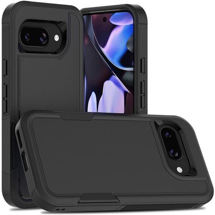 Mobigear Heavy Armor Coque Google Pixel 9a Coque arrière Rigide Anti-Chocs - Noir