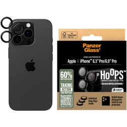 PanzerGlass Hoops iPhone 16 Pro Max Verre trempé Protection objectif caméra - Compatible coque - Noir
