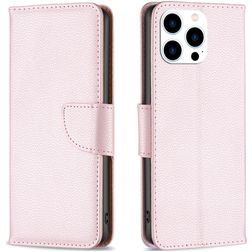 Mobigear Excellent Housse iPhone 16 Pro Max Etui Porte-Monnaie - Rose doré