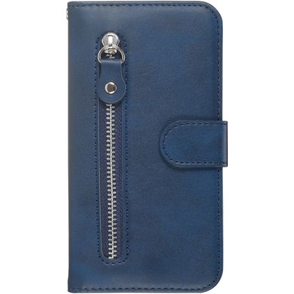 Mobigear Zipper Housse Samsung Galaxy S20 Plus Etui Porte-Monnaie - Bleu