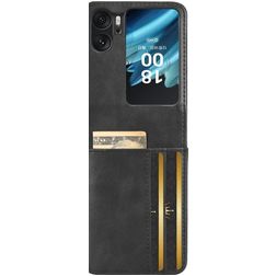 Mobigear Excellent Wallet OPPO Find N2 Flip Plastique rigide Coque arrière - Noir