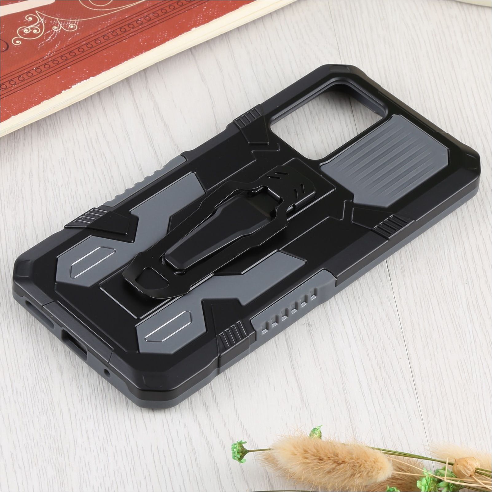 Coque Huawei P40 Lite Cuir Pochette Fonction Stand Ultra Ince Protection Antipoussière CaseNoir