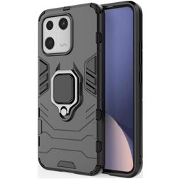 Mobigear Armor Ring Coque Xiaomi 13 Coque arrière Rigide Anti-Chocs avec Anneau-Support - Noir