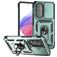 Mobigear Armor Ring Cam Slide Samsung Galaxy A54 Plastique rigide Coque arrière Antichoc avec bague de maintien et cache caméra coulissant - Vert