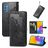 Mobigear Mandala Housse Samsung Galaxy M52 Etui Porte-Monnaie - Noir