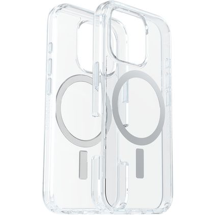OtterBox Symmetry Plus Transparent iPhone 16 Pro MagSafe Plastique rigide Coque arrière Antichoc - Transparent