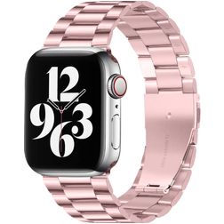 Mobigear Antwerp Bracelet Acier Apple Watch Fermeture boucle déployante - 49/46/45/44 mm - Rose