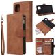 Mobigear Zipper Housse Samsung Galaxy Note 10 Lite Etui Porte-Monnaie - Marron