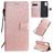 Mobigear Wallet Book Case Sunflower Relief Rose Gold Samsung Galaxy S20 Plus
