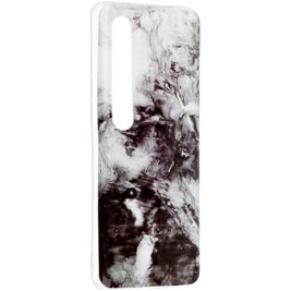 Mobigear Marble Coque Xiaomi Mi 10 Coque arrière en TPU Souple - Noir / Blanc