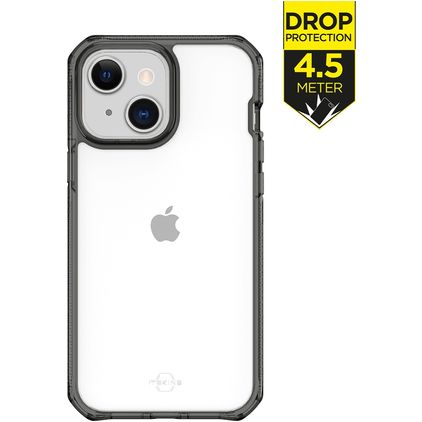 ITSkins SupremeClear Coque iPhone 13 Coque arrière Rigide Anti-Chocs - Transparent / Noir
